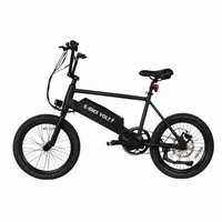 A black folding electric bicycle with fat tires, a step-through frame, and a visible battery pack labeled 'E-BMX VOLT' on a plain white background.